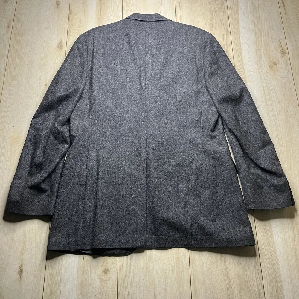 Christian Dior Monsieur Wool Flannel Sports Coat  2 Button Blazer Gray Mens 42R